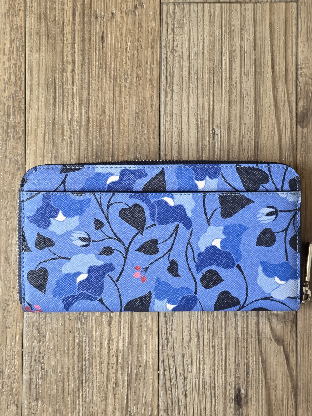 kate spade Blue Floral Zip Around Wallet - Picture 2 of 6